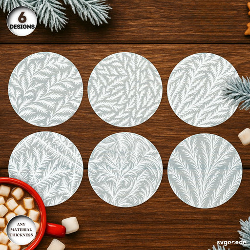 Frost Pattern Coffee Coasters SVG Bundle - Svg Ocean