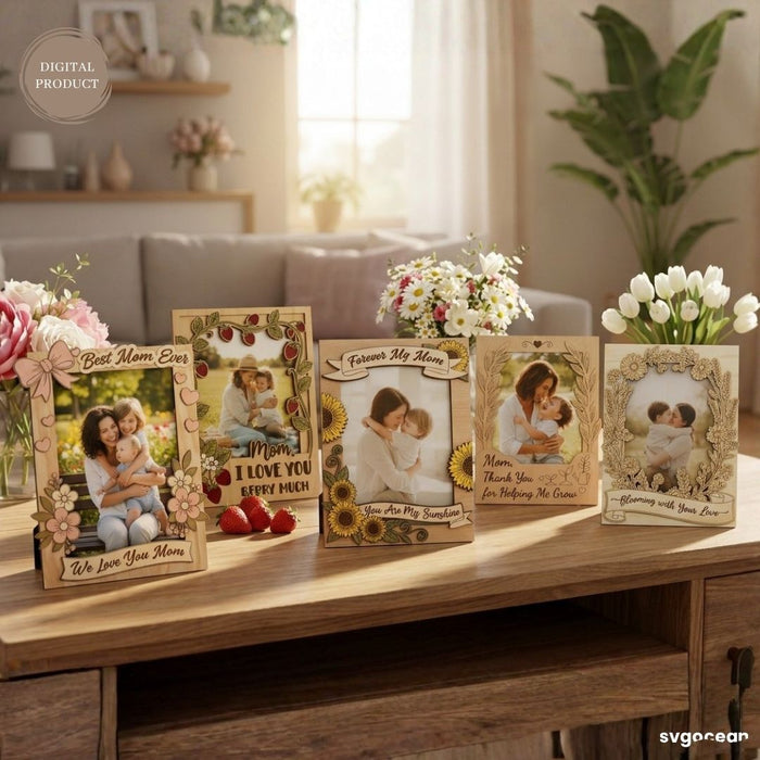 Mother's Day Photo Frames SVG Bundle - Svg Ocean