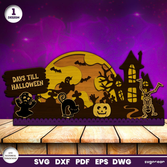Countdown to Spooky Halloween - Svg Ocean
