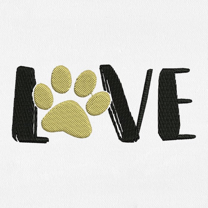 Love Paw Print for Machine Embroidery - Svg Ocean