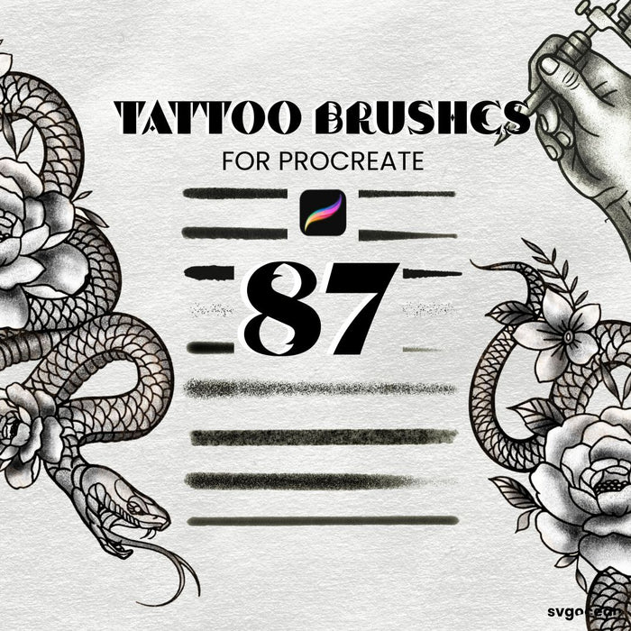 Procreate Tattoo Brushes - Svg Ocean