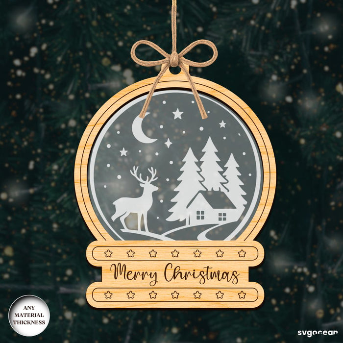 Christmas Snowglobe Ornaments SVG Bundle - Svg Ocean