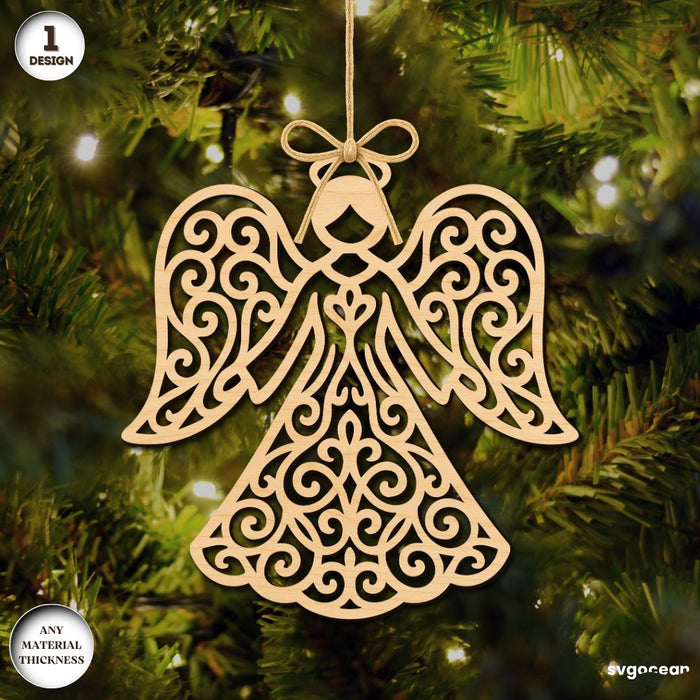 Christmas Angels Ornament Bundle - Svg Ocean