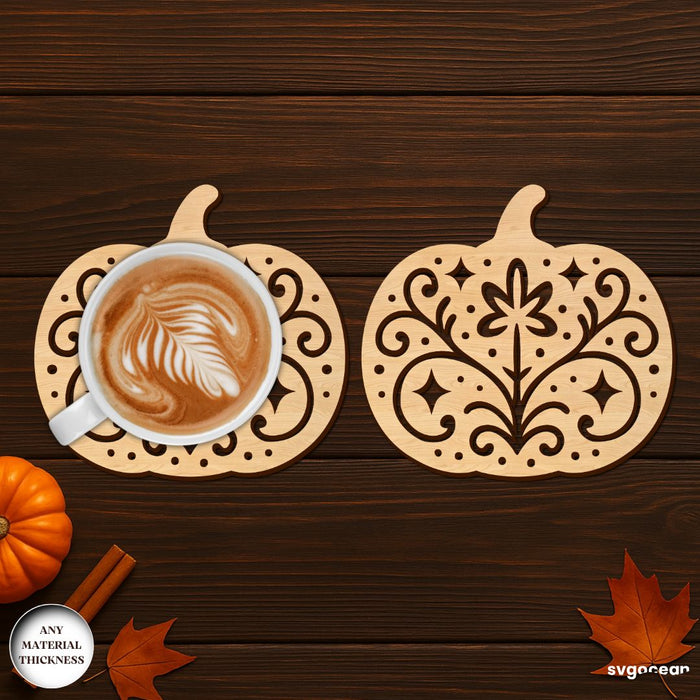 Autumn Leaves Coasters SVG Bundle - SvgOcean