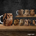 Tooled Leather Owl Mug Sublimation Bundle - svgocean