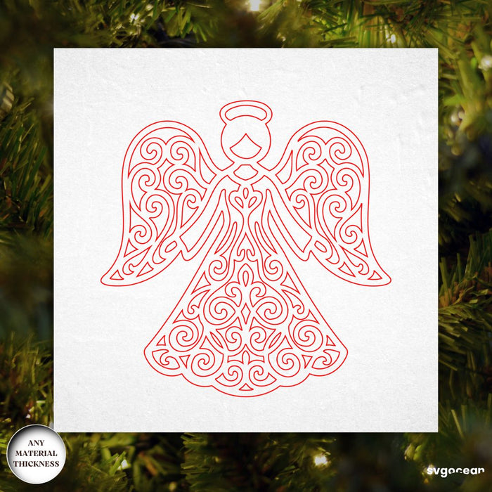 Christmas Angels Ornament Bundle - Svg Ocean