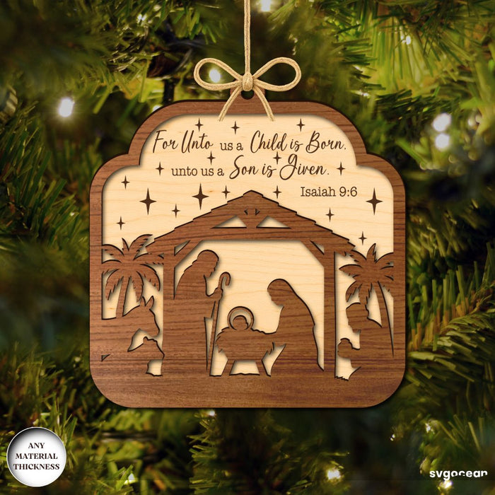 Christmas Nativity Ornaments Laser Cut - Svg Ocean