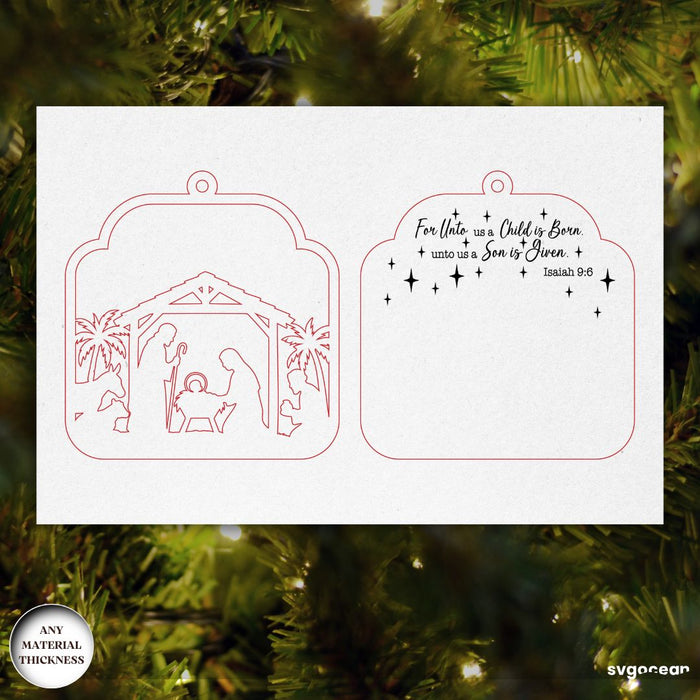 Christmas Nativity Ornaments Laser Cut - Svg Ocean
