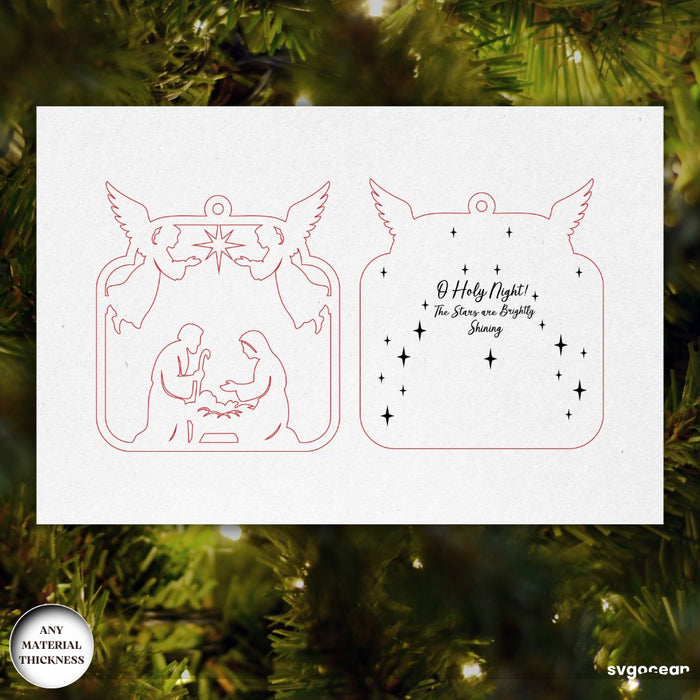 Christmas Nativity Ornaments Laser Cut - Svg Ocean