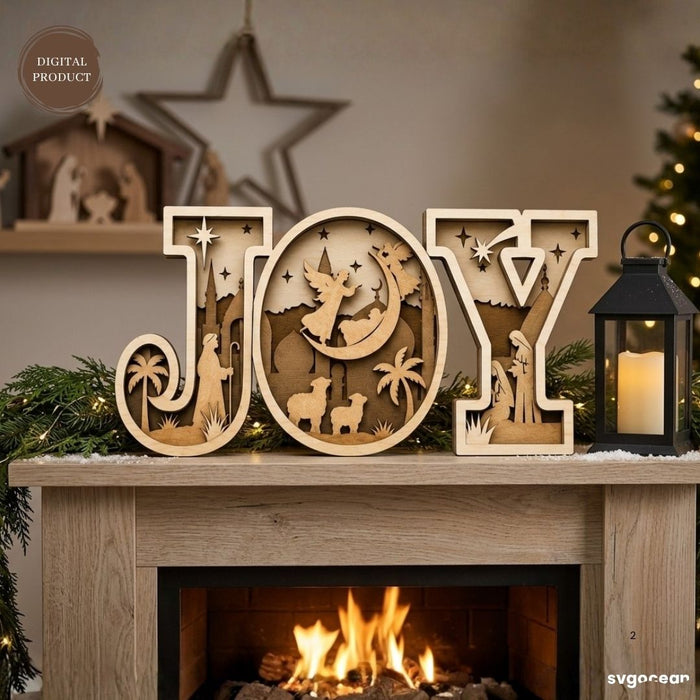 3D Nativity Word Stands SVG Bundle - Svg Ocean