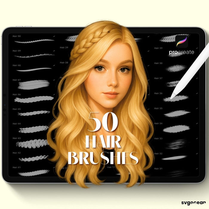 Procreate Hair Brushes - Svg Ocean