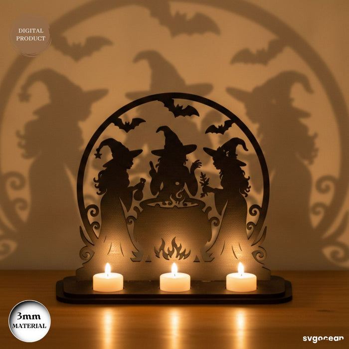 Halloween Candle Holder SVG Bundle - Svg Ocean
