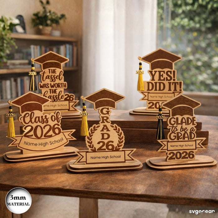 Graduation Tassel Holders Laser Cut - Svg Ocean