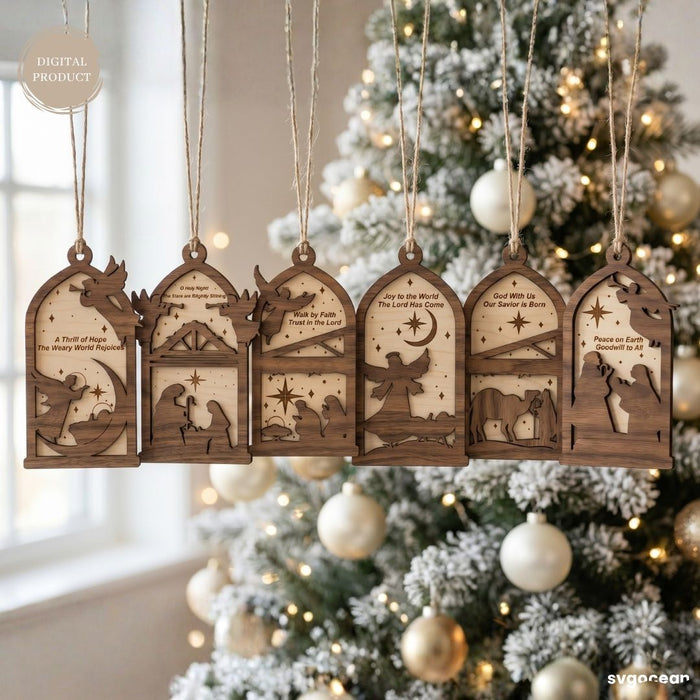 Nativity Silhouette Ornament SVG Bundle - Svg Ocean