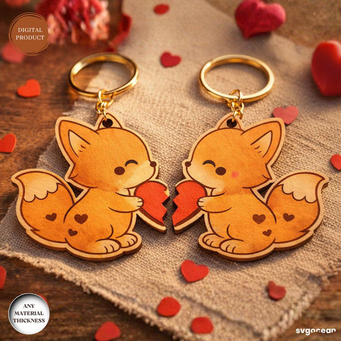 Animals Couple Keychain SVG Bundle - Svg Ocean