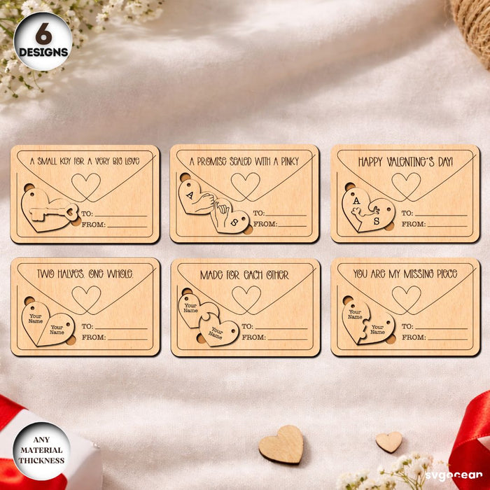 Valentine's Day Couple Keychains SVG Bundle - Svg OCean