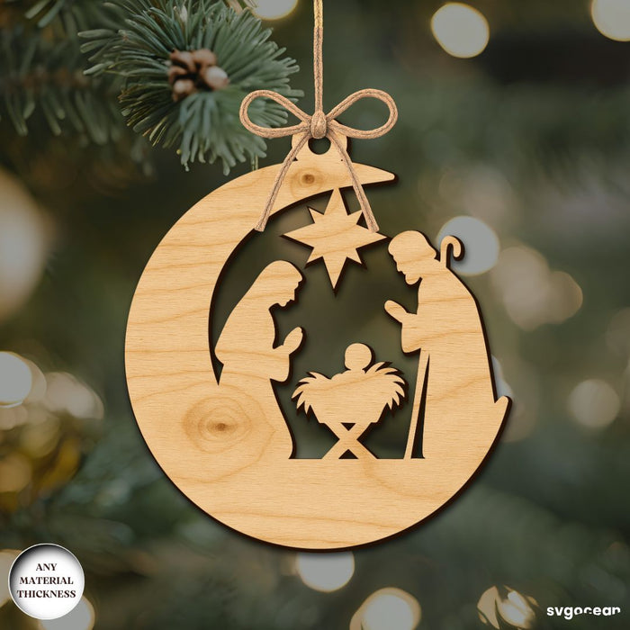 Nativity Moon Ornament Bundle