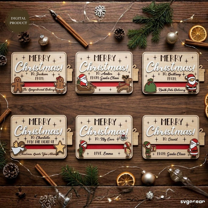 Christmas Card Holder SVG Bundle - Svg Ocean