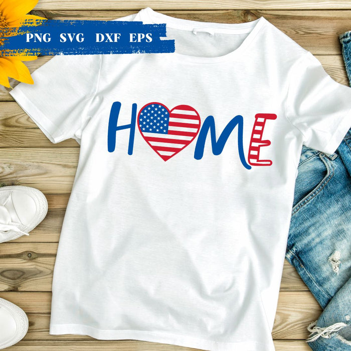 Patriotic Home USA SVG - Svg Ocean