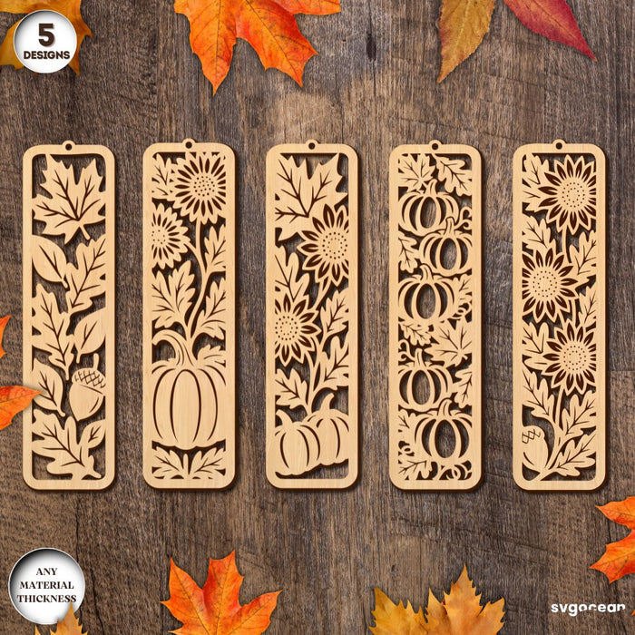 Autumn Bookmarks Laser Cut Bundle - Svg Ocean
