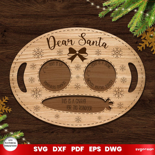 Santa Claus Treat Tray Laser Cut - Svg Ocean