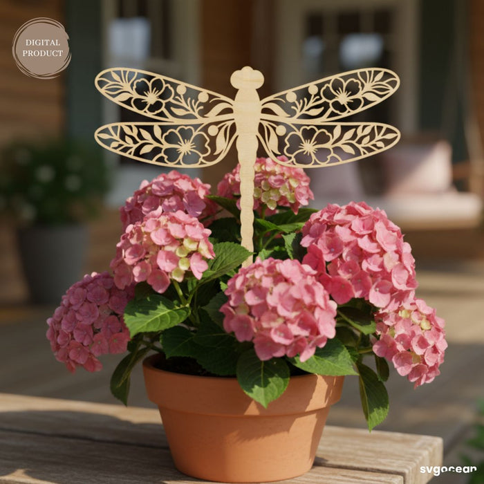 Dragonfly Garden Stakes SVG Bundle - Svg Ocean