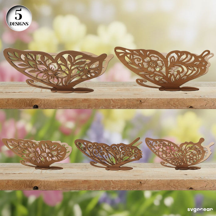 3D Floral Butterflies SVG Bundle - Svg Ocean