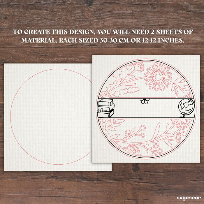 Floral Teacher Door Sign SVG - Svg Ocean