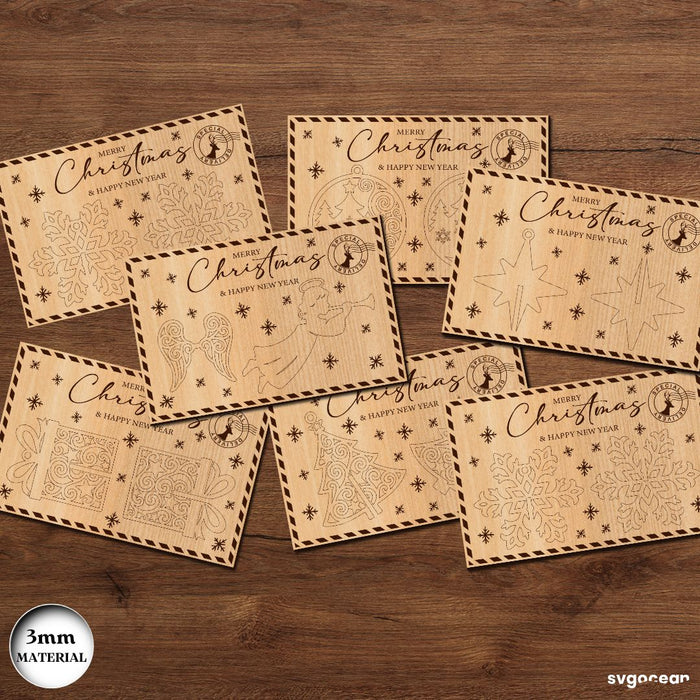 3D Christmas Cards Ornament SVG Bundle - Svg Ocean