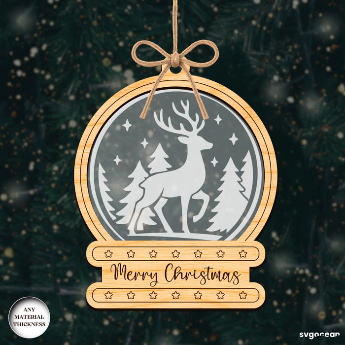 Christmas Snowglobe Ornaments SVG Bundle - Svg Ocean