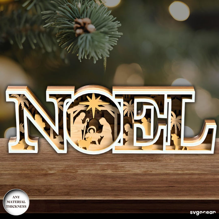 Multilayer Noel Nativity Scene Laser Cut - Svg Ocean