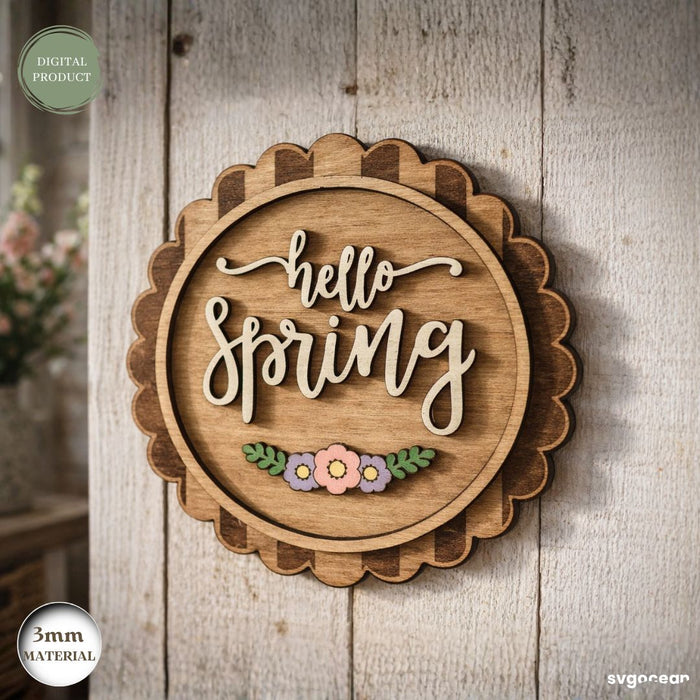 Spring Wall Signs Laser Cut Bundle - Svg Ocean