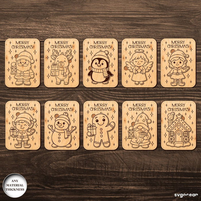 Christmas Cards Ornament SVG Bundle - Svg Ocean