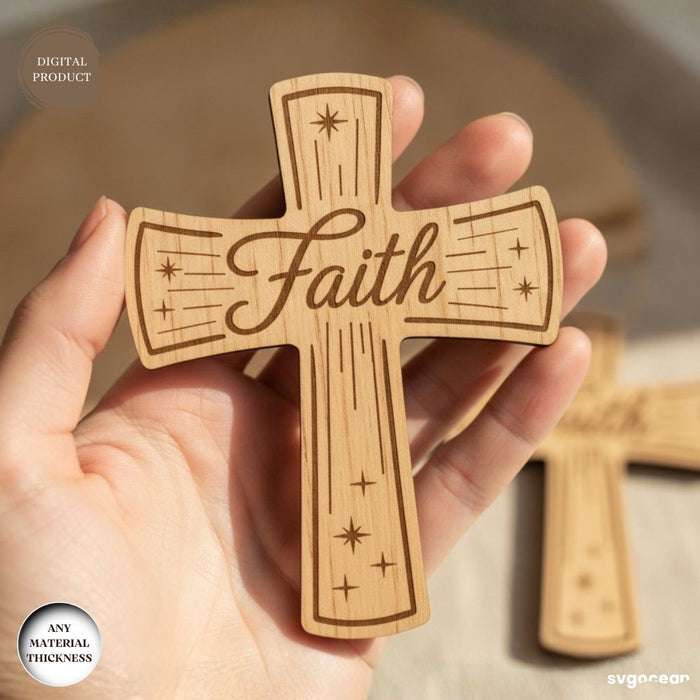 Pocket Engraved Cross SVG Bundle - Svg Ocean