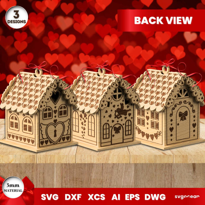 Valentine's Day House Gift Boxes - Svg Ocean