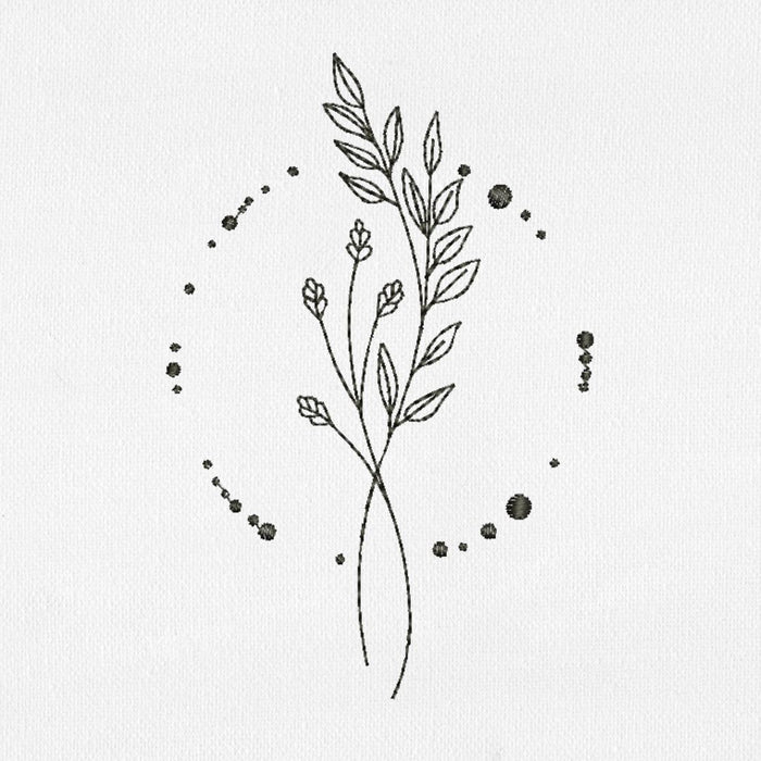 Floral Branch for Machine Embroidery - Svg Ocean
