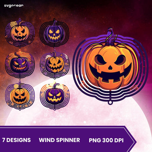 Pumpkin Wind Spinner Sublimation - svgocean