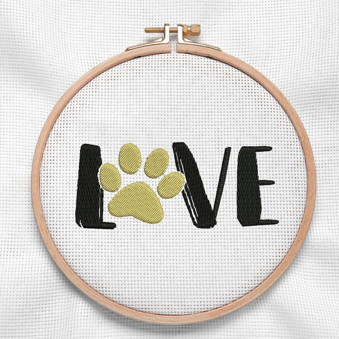 Love Paw Print for Machine Embroidery - Svg Ocean
