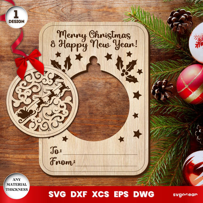 Christmas Greeting Cards Ornament - Svg Ocean