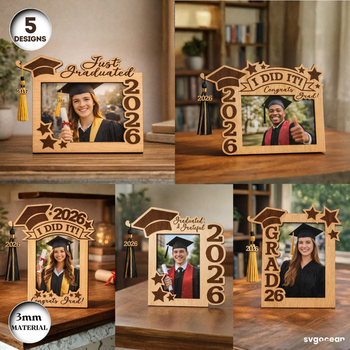 Graduation Photo Frames Bundle - Svg Ocean