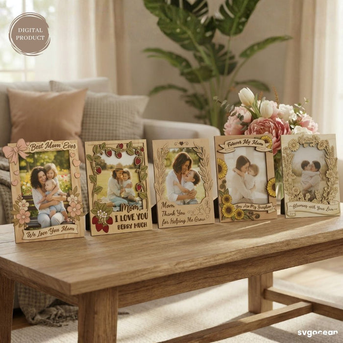 Mother's Day Photo Frames SVG Bundle - Svg Ocean