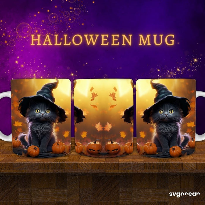 Halloween Cats Mug Wrap Bundle - Svg Ocean