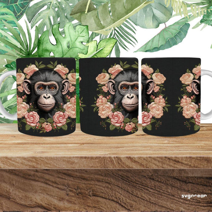 Zoo Embroidery Animals Mug Wrap Sublimation Bundle - svgocean