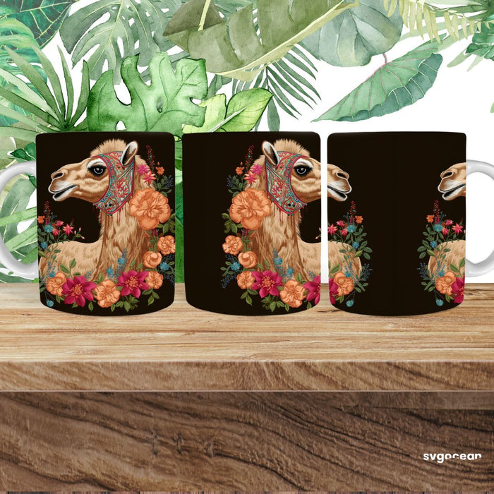 Embroidery Camel Mug Sublimation - svgocean
