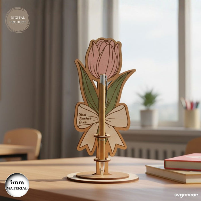 Flowers Pen Holder Laser Cut Bundle - Svg Ocean