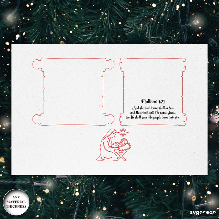 Nativity Scroll Ornaments SVG Bundle - Svg Ocean