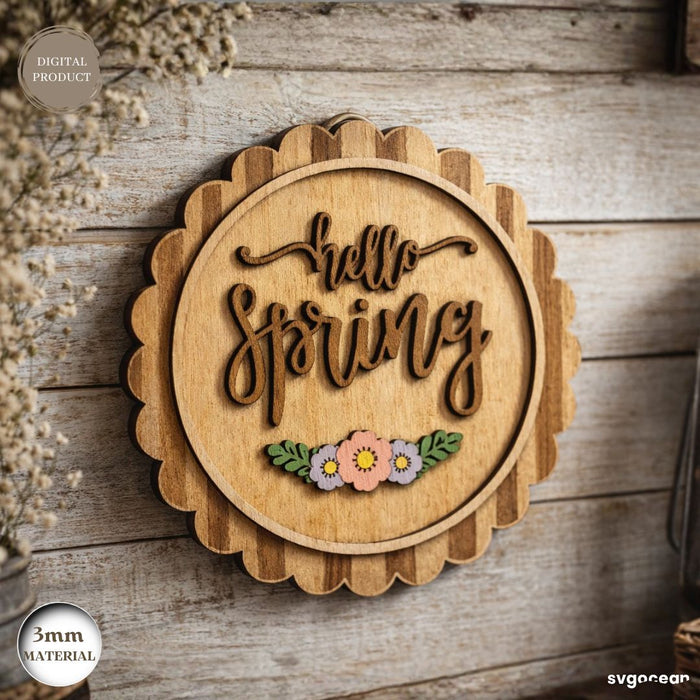Spring Wall Signs Laser Cut Bundle - Svg Ocean