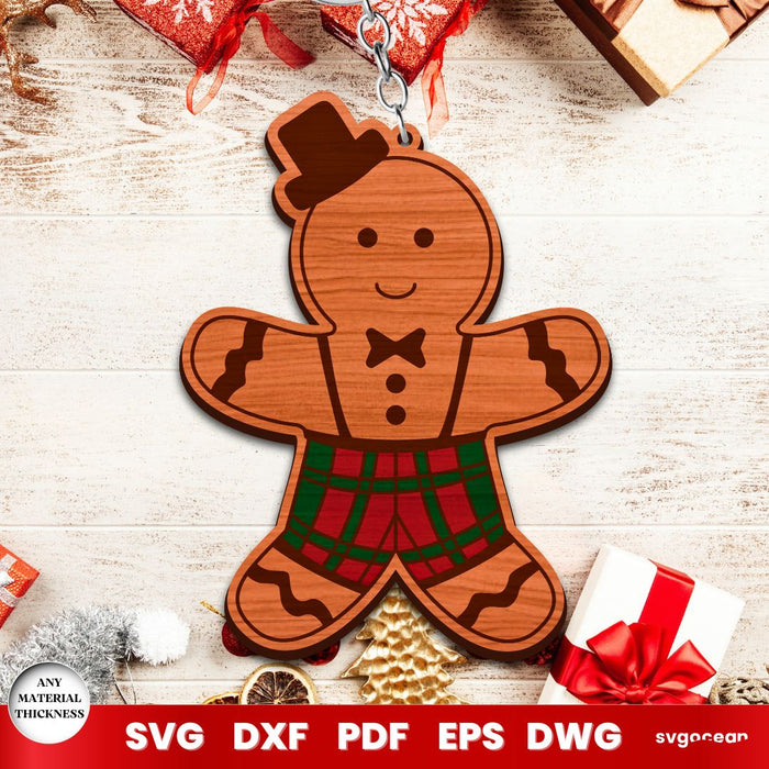 Gingerbread Man Christmas Ornaments - Svg Ocean