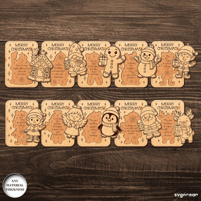 Christmas Cards Ornament SVG Bundle - Svg Ocean