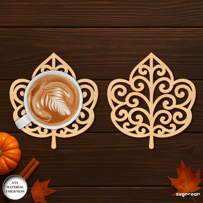 Autumn Leaves Coasters SVG Bundle - SvgOcean